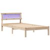 vidaXL Bedframe met hoofdeinde Bruin 75 x 190 cm Massief grenenhout