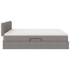 vidaXL Opslag bed met matras met opslag Taupe 180 x 200 cm Nep Leer