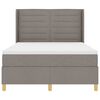 vidaXL Boxspringbed met matras met hoofdeinde Taupe 140 x 200 cm Stof