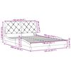 vidaXL Bedframe met LED zonder matras 140x190 cm stof donkergrijs