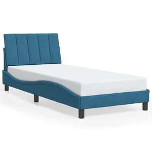 vidaXL Bedframe zonder matras "Hanko" fluweel blauw 80x200 cm