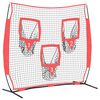 vidaXL Honkbaloefennet Zwart 214,5 x 89,5 x 181 cm Polyester