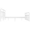 vidaXL Bedframe met hoofd- en voeteneinde metaal wit 193x203 cm