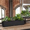 LECHUZA Plantenbak BALCONERA Stone 80 ALL-IN-ONE zwart
