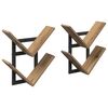 vidaXL Wand Vlonderschap 2 st Artisanaal eiken 43 x 15 x 47 cm
