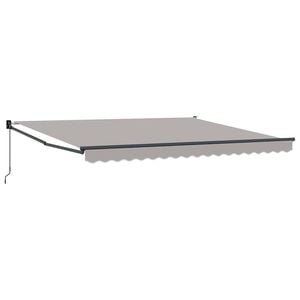 vidaXL Uitschuifbare luifel Lichtgrijs 400 &times; 300 cm