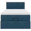 vidaXL Ottoman bed met matras 80x200cm fluweel donkerblauw