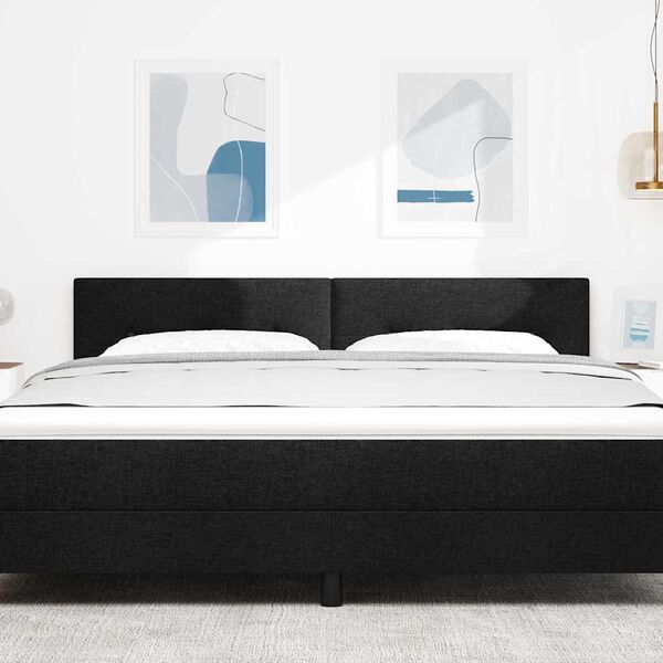 vidaXL Hoofdbord met hoofdeinde Zwart 180 cm Nep Leer