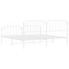 vidaXL Bedframe met hoofd- en voeteneinde&nbsp;metaal wit 200x200 cm