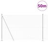 vidaXL Afrasteringspaal Zilver 50 x 1,5 m (13 mm gaas) Staal