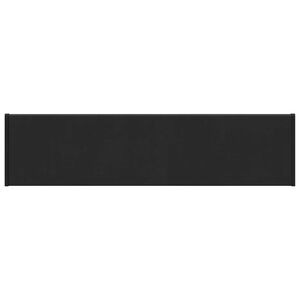vidaXL Raamsokkel Zwart met houten nerf 60 x 20 x 4,5 cm PVC