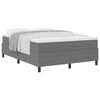 vidaXL Boxspring bed Lichtgrijs en wit. 203 x 140 x 60 cm