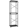 vidaXL Kledingkast 60x40x213 cm metaal en spaanplaat zwart