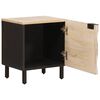 vidaXL Nachtkastje 2 pcs Wit 40 x 33 x 46 cm Massief Mango Hout