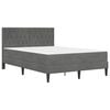 vidaXL Bedframe met matras Donkergrijs 120 x 190 cm Fluweel