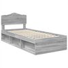 vidaXL Bedframe Grijs Sonoma 90 x 190 cm Massief grenenhout