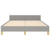 vidaXL Bedframe zonder matras stof lichtgrijs 140x190 cm