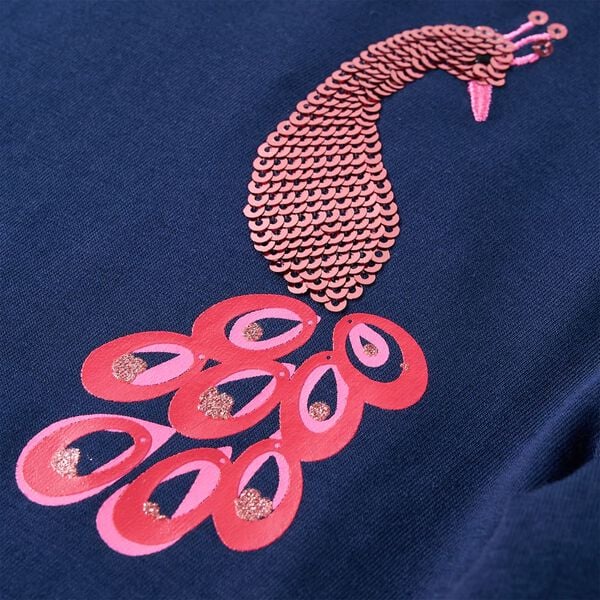 Kindershirt met lange mouwen 128 marineblauw