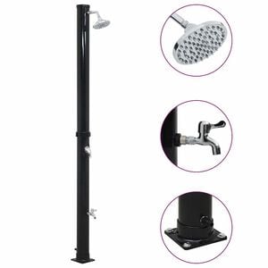 vidaXL Solardouche 20 L 220 cm zwart