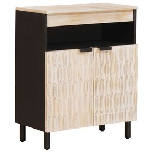vidaXL Dressoir Witte Was Afwerking 60 x 33 x 75 cm Massief Mango Hout