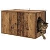 vidaXL Kattenhuis Oudhout 85 x 55 x 50 cm Bewerkt hout