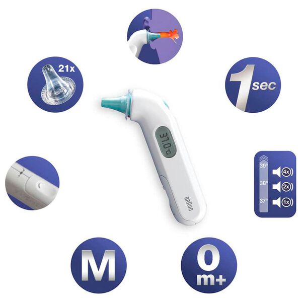 Braun Oorthermometer ThermoScan 3 wit