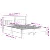vidaXL Bedframe zonder matras massief grenenhout 135x190 cm