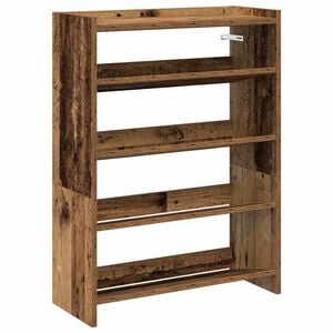 vidaXL Schoenenrek 60x25x81 cm bewerkt hout oud houtkleurig