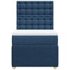 vidaXL Boxspring met matras stof blauw 90x200 cm