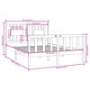 vidaXL Bedframe massief hout 135x190 cm