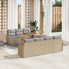 vidaXL Tuin Sofa Set met kussen 8 pcs beige en lichtgrijs