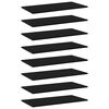vidaXL Wandschappen 8 st 80x40x1,5 cm spaanplaat zwart