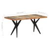 vidaXL Eettafel 160x80x76 cm massief gerecycled hout