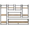 vidaXL Wandplankenset met plank 6 pcs Artisan Eiken 100 x 25 x 30 cm