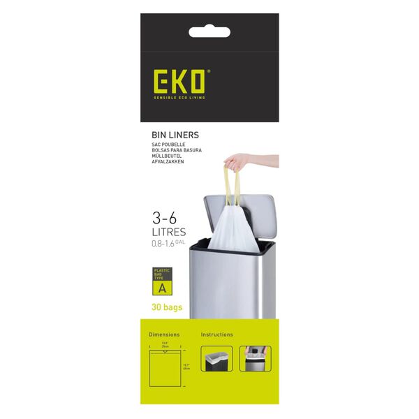 EKO Afvalzakkenset A 24x30 st 3-6 L wit