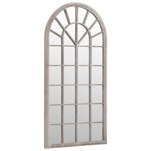 vidaXL Tuinspiegel 90x45 cm ijzer zandkleurig