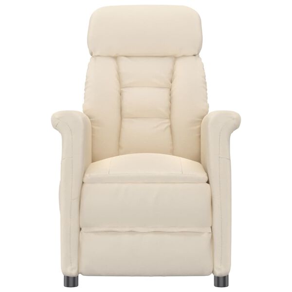 vidaXL Massagestoel microvezelstof beige