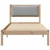 vidaXL Bedframe Lichtgrijs 90 x 190 cm Massief grenenhout
