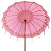 vidaXL Balinese parasol met basis Roze 215 x 215 x 260 cm