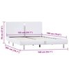 vidaXL Bedframe zonder matras 135x190 cm kunstleer wit