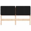 vidaXL Gestoffeerd hoofdbord Bruin en zwart 135 cm Massief grenenhout