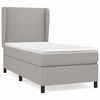 vidaXL Boxspring met matras stof lichtgrijs 100x200 cm
