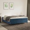 vidaXL Boxspring bed 180x200 cm fluweel donkerblauw