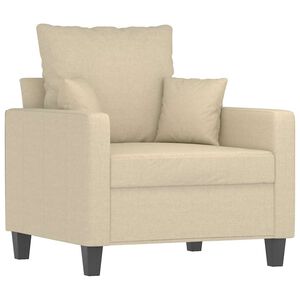 vidaXL Fauteuil 60 cm stof cr&egrave;mekleurig