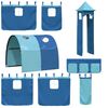 vidaXL Kinderhoogslaper met toren 80x200 cm massief grenenhout blauw