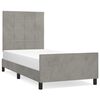 vidaXL Bedframe zonder matras 80x200 cm fluweel lichtgrijs