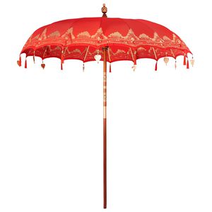 vidaXL Balinese Parasol Rood 215 x 215 x 260 cm