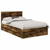 vidaXL Bedframe met lade Gerookt eiken 120 x 200 cm Ingenieurshout