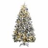 vidaXL Kunstkerstboom met scharnieren 300 LED's en kerstballen 270 cm