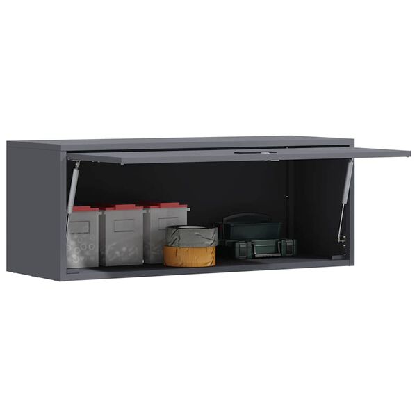 vidaXL Wandkast voor Garage Antraciet 90 x 33 x 35 cm